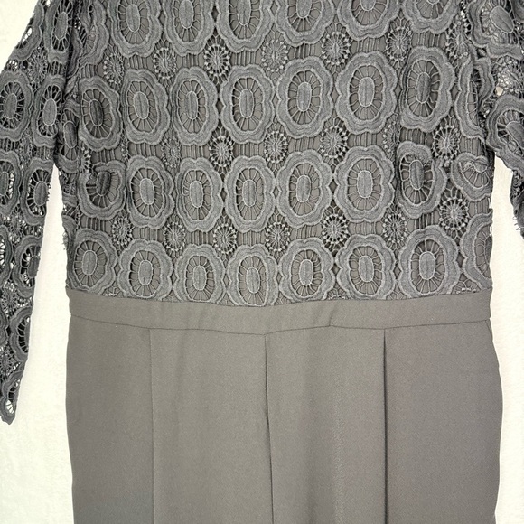 Eloquii Black Long Sleeve Lace Bodice Wide Leg Jumpsuit Size 18 NWT Elegant - Picture 6 of 12